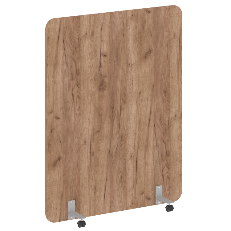 R-line Перегородка на металлических опорах, на роликах DP.R-140-180 Дуб Табак/Металл Серый 1400*18*1