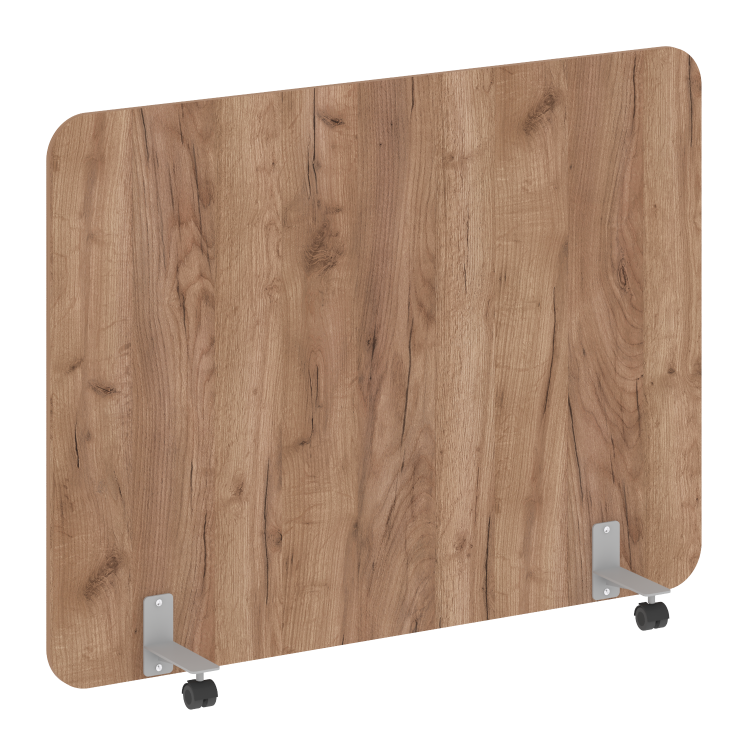 R-line Перегородка на металлических опорах, на роликах DP.R-160-120 Дуб Табак/Металл Серый 1600*18*1