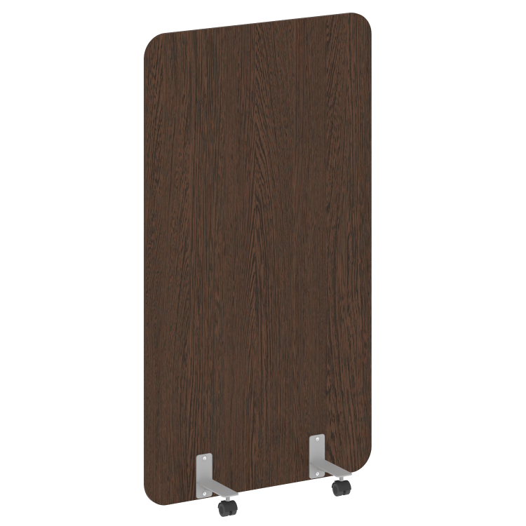 R-line Перегородка на металлических опорах, на роликах DP.R-100-180 Венге Цаво/Металл Серый 1000*18*