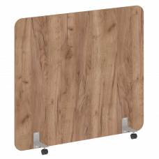 R-line Перегородка на металлических опорах, на роликах DP.R-160-140 Дуб Табак/Металл Серый 1600*18*1