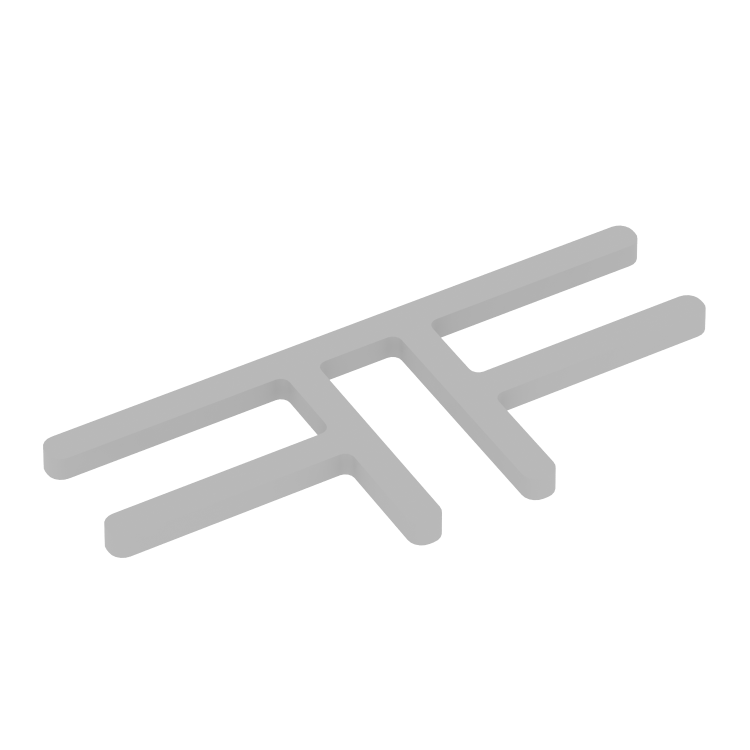 R-line Комплект соединителей Т-образных (2шт.) AP.S-TO Металл Серый 132*57*5