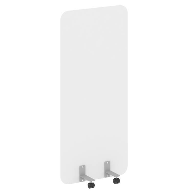 R-line Перегородка на металлических опорах, на роликах DP.R-80-180 Белый Бриллиант/Металл Серый 800*