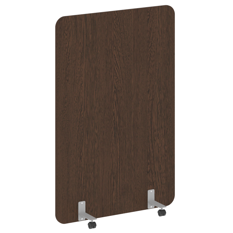 R-line Перегородка на металлических опорах, на роликах DP.R-120-180 Венге Цаво/Металл Серый 1200*18*