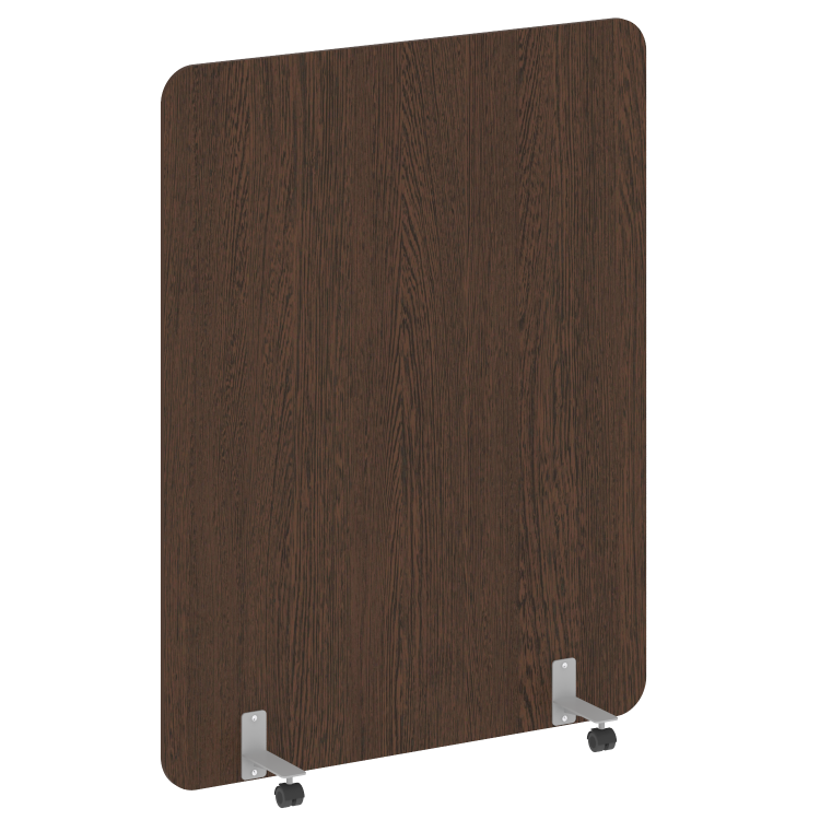 R-line Перегородка на металлических опорах, на роликах DP.R-140-180 Венге Цаво/Металл Серый 1400*18*