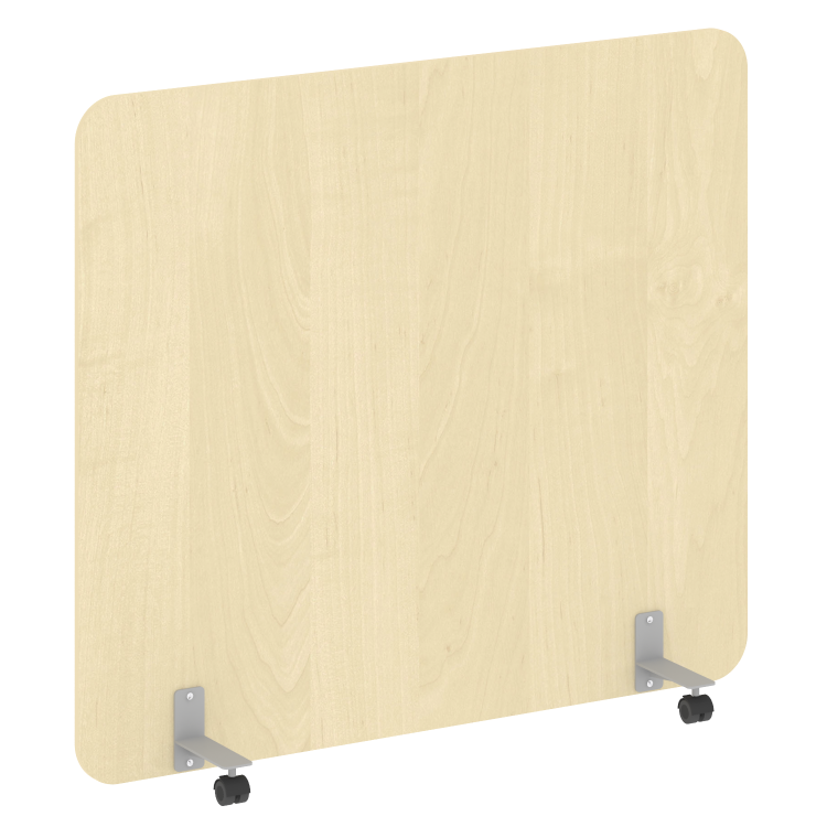 R-line Перегородка на металлических опорах, на роликах DP.R-160-140 Клен/Металл Серый 1600*18*1400