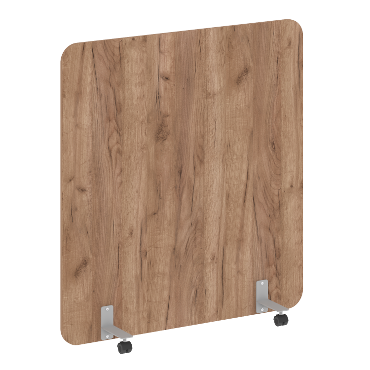 R-line Перегородка на металлических опорах, на роликах DP.R-140-150 Дуб Табак/Металл Серый 1400*18*1