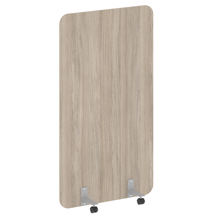 R-line Перегородка на металлических опорах, на роликах DP.R-100-180 Дуб Аттик/Металл Серый 1000*18*1