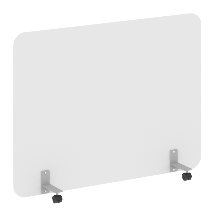 R-line Перегородка на металлических опорах, на роликах DP.R-160-120 Белый/Металл Серый 1600*18*1200