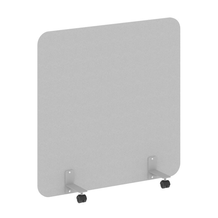 R-line Перегородка на металлических опорах, на роликах DP.R-120-120 Серый/Металл Серый 1200*18*1200