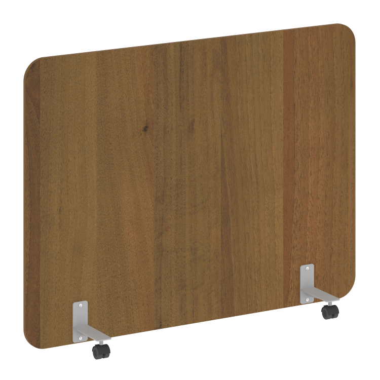 R-line Перегородка на металлических опорах, на роликах DP.R-160-120 Орех Гварнери/Металл Серый 1600*