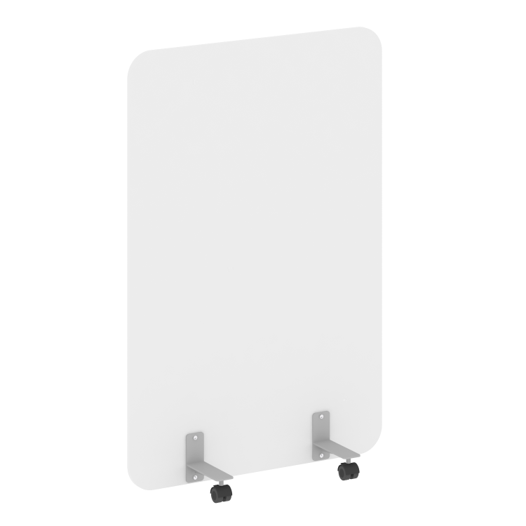 Р-лайн Перегородка на металлических опорах, на роликах DP.R-100-150 Белый Бриллиант/Металл Серый 100