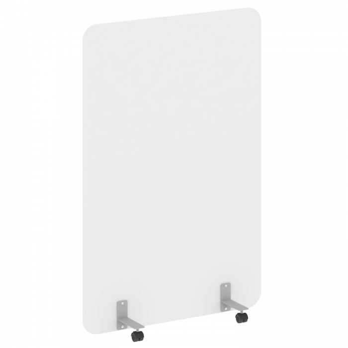 R-line Перегородка на металлических опорах, на роликах DP.R-120-180 Белый Бриллиант/Металл Серый 120