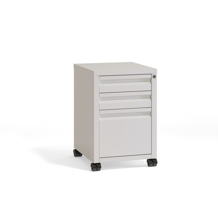 Riva Metal Тумба мобильная металлическая (центральный замок) RM.TM-21 Металл Белый 440*494*658