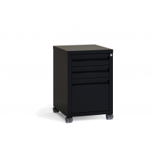 Riva Metal Тумба мобильная металлическая (центральный замок) RM.TM-21 Металл Черный 440*494*658