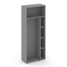 Стайл Проджект Гардероб широкий неглубокий SN.GB-003 Серый Пепел/Черный Ручки 796*400*1982