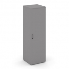 Стайл Проджект Гардероб узкий глубокий SN.GB.E-002 Серый Пепел/Черный Ручки 600*600*1982