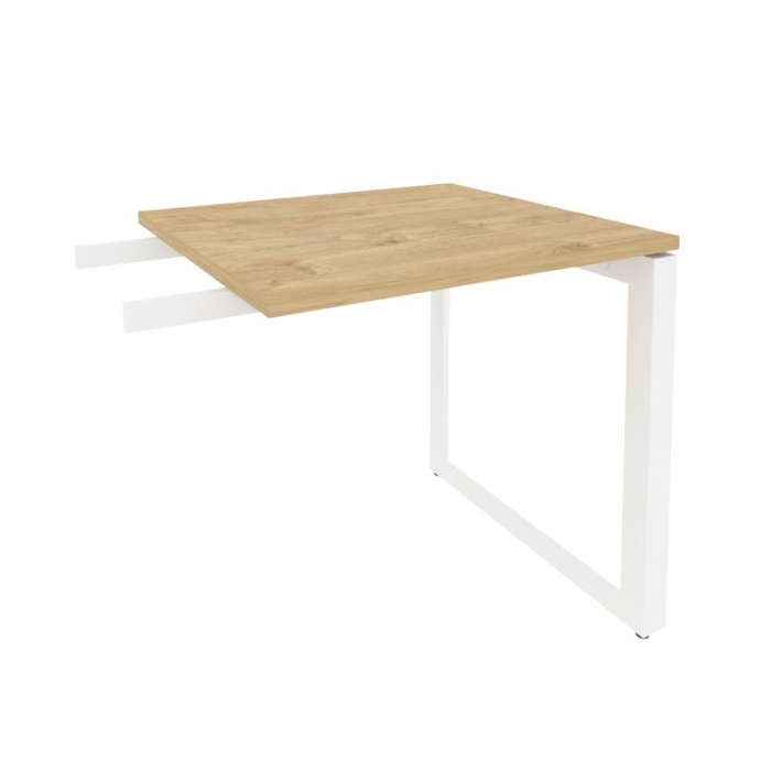 Onix Direct Брифинг-приставка на О-образном м/к O.MO-BR-7 Тиквуд Светлый/Металл Белый 780*720*750