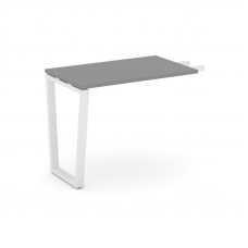 Стайл Проджект Брифинг приставка SN-6T2.BR-005 Серый Пепел/Металл Белый 1380*600*750