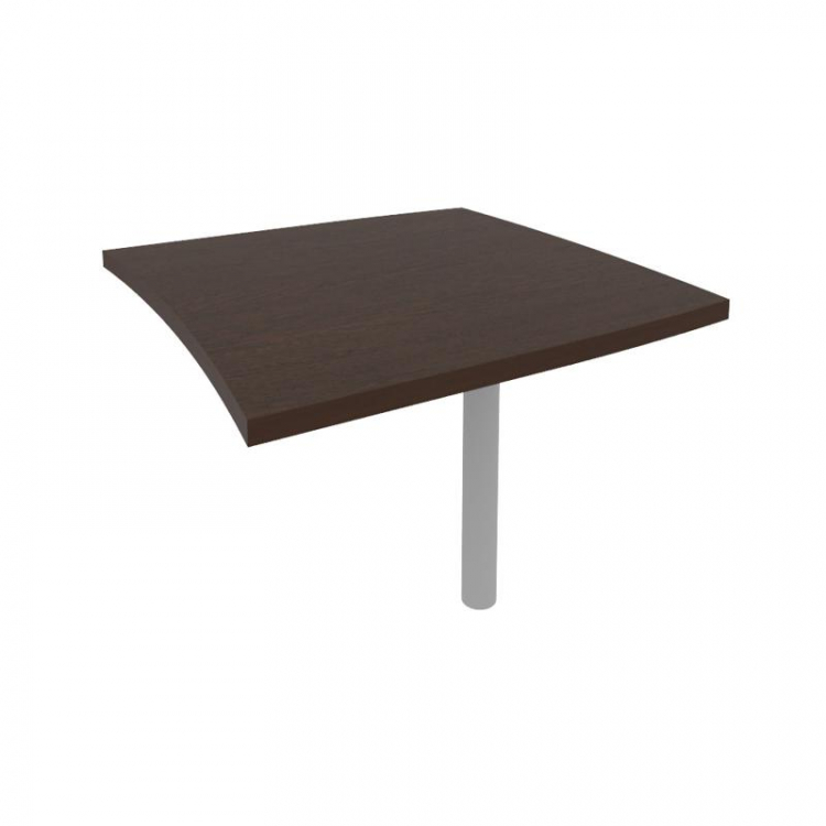 First Брифинг-приставка KB-2 Венге Цаво/Металл Серый 904*904*765