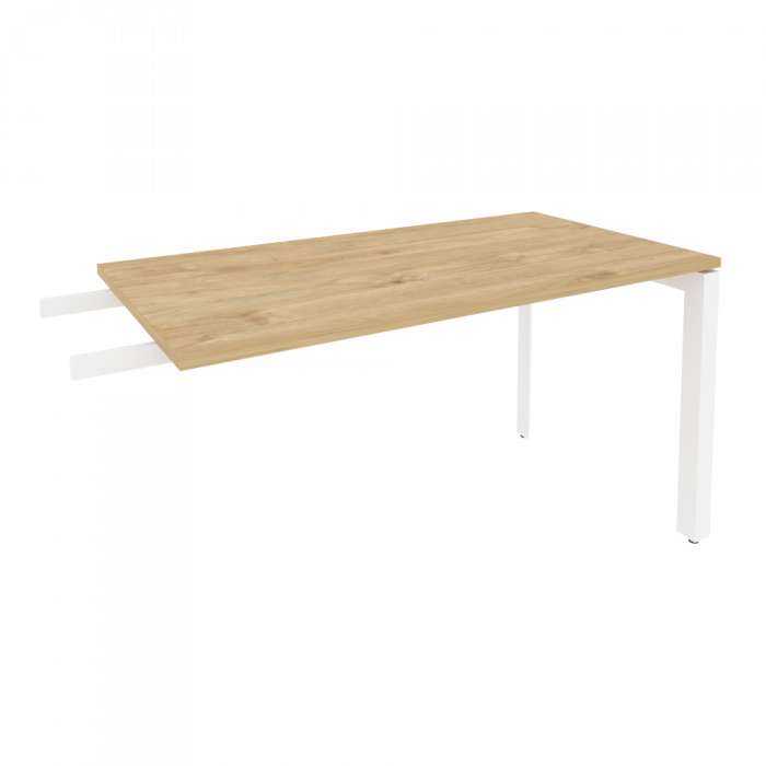 Onix Брифинг-приставка на П-образном м/к O.MP-BR-13 Тиквуд Светлый/Металл Белый 1380*720*750