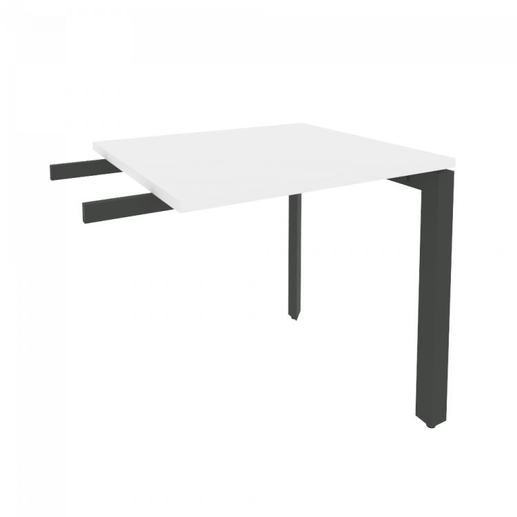 Onix Брифинг-приставка на П-образном м/к O.MP-BR-7 Белый Бриллиант/Металл Антрацит 780*720*750