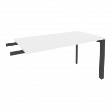 Onix Брифинг-приставка на П-образном м/к O.MP-BR-13 Белый Бриллиант/Металл Антрацит 1380*720*750