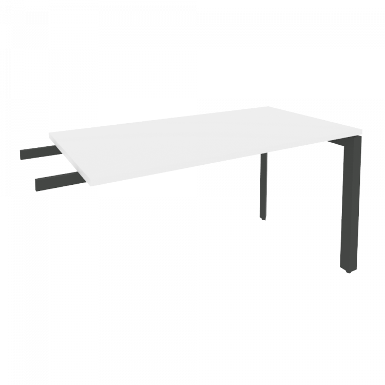 Onix Брифинг-приставка на П-образном м/к O.MP-BR-13 Белый Бриллиант/Металл Антрацит 1380*720*750