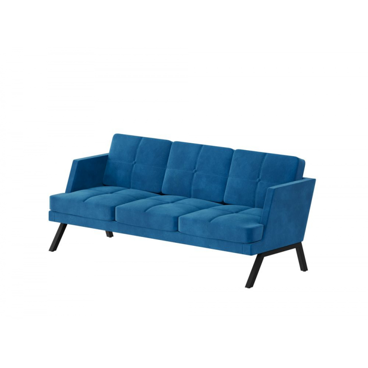 Aldo Диван трёхместный с декором из пуговиц ALDB-03L Velutto 54/Металл Черный 2010*875*890