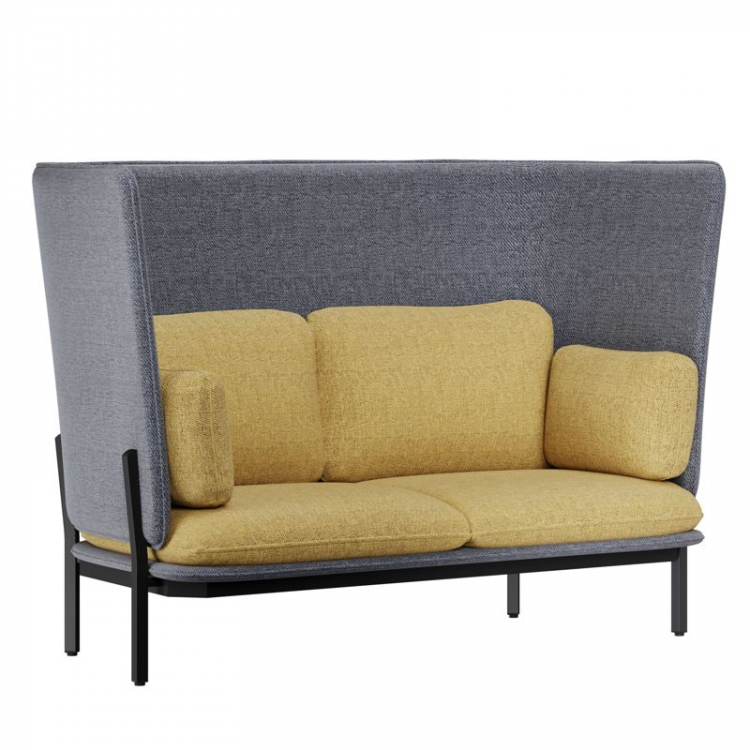 Stato Диван двухместный с высокой спинкой STA-02 Matrix 543/Matrix 994/Металл Черный 1820*900*1200