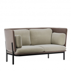 Stato Диван двухместный с низкой спинкой STA-02L Velutto 07/Velutto 36/Металл Черный 1730*850*855