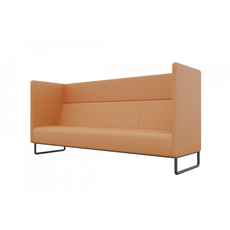 Bronks Диван трехместный BROS-3 Nappa 490/Металл Черный 2100*760*1180