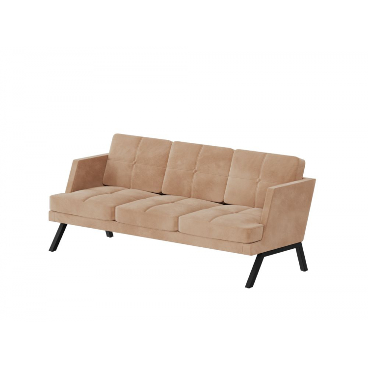 Aldo Диван трёхместный с декором из пуговиц ALDB-03L Timless 020/Металл Черный 2010*875*890