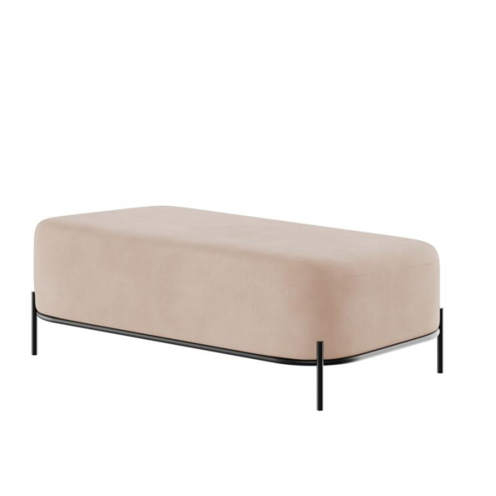 Jive Диван двухместный без спинки JVE-4 Velutto 65/Металл Черный 1250*720*480