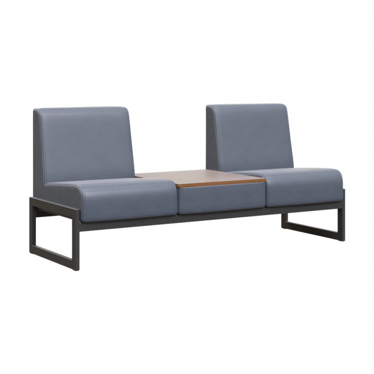 Module Диван двухмест. столик унив. MD.D2-ST2 Oregon 17/Орех Гварнери/Металл Черный 1855*700*800