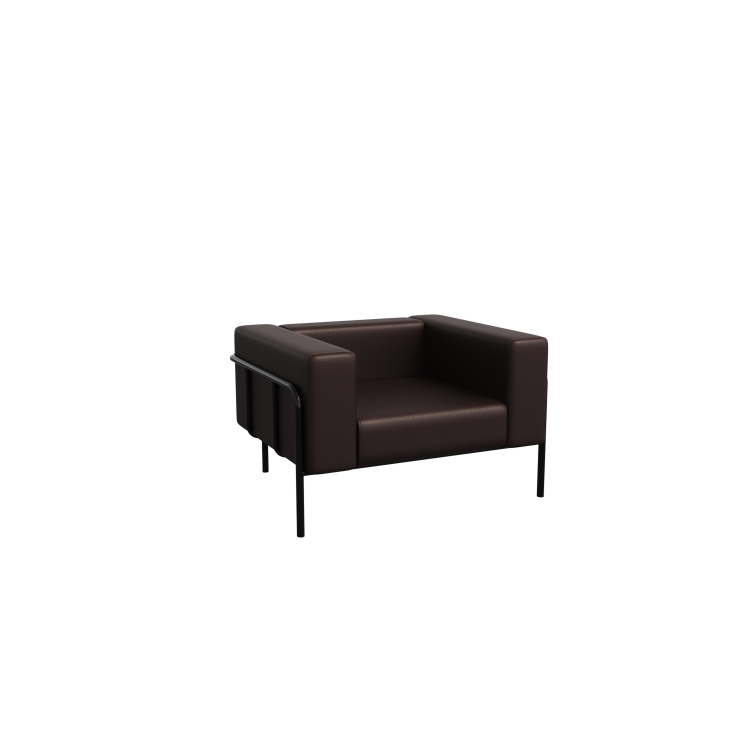 Flex Диван одноместный FLX-1 Latte Lux 405/Металл Черный 1100 *915*690