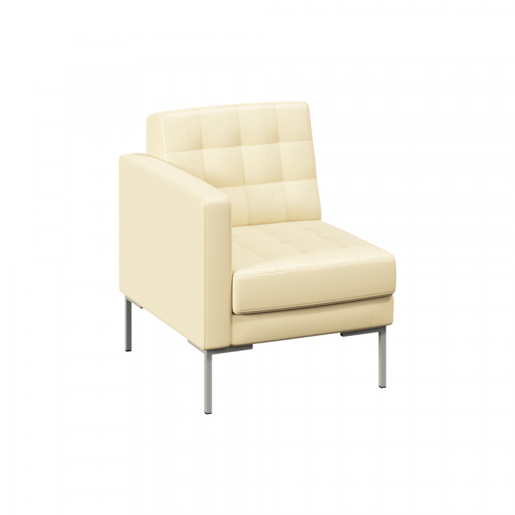 Forest Секция с подлокотником одноместная FR-SP-01 (R) Oregon 11/Металл Серый 690*800*840