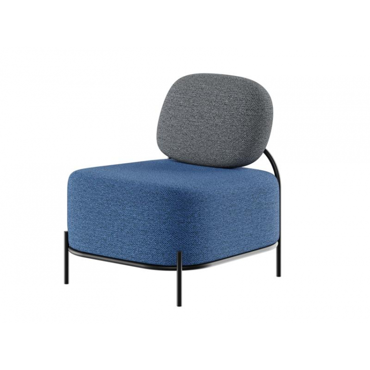 Jive Диван одноместный JVE-1 Ness 012/Ness 009/Металл Черный 670*720*770