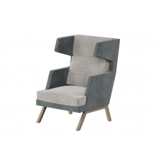 Aldo Кресло высокое ALD-01 Storm 022/Storm 017/Металл Капучино 790*960*1180