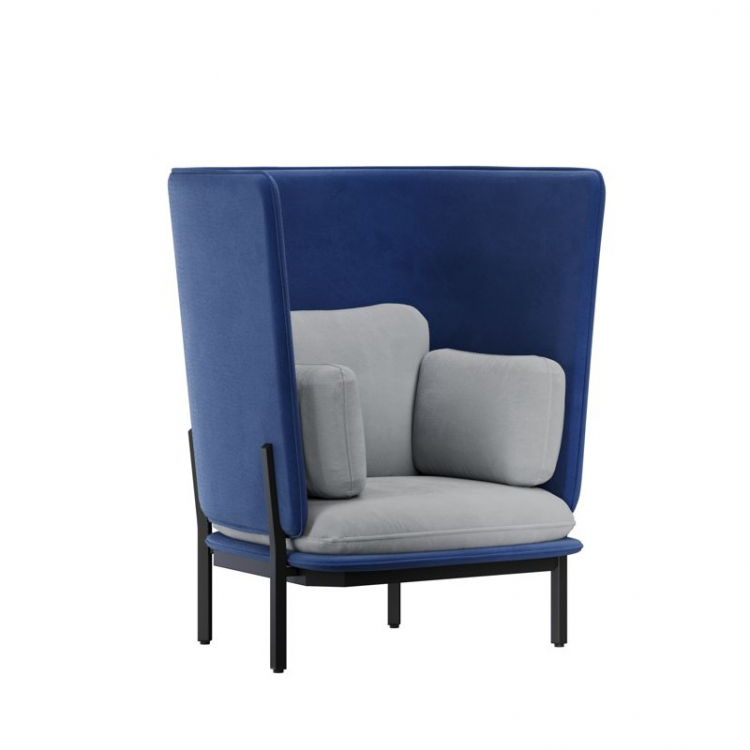 Stato Диван одноместный с высокой спинкой STA-01 Like 785/Like 992/Металл Черный 1070*900*1200