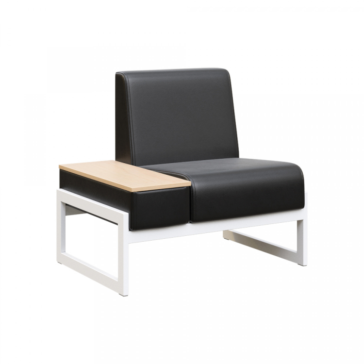 Module Диван одномест. столик унив. MD.D1-ST1 Oregon 16/Акация Лорка/Металл Белый 980*700*800