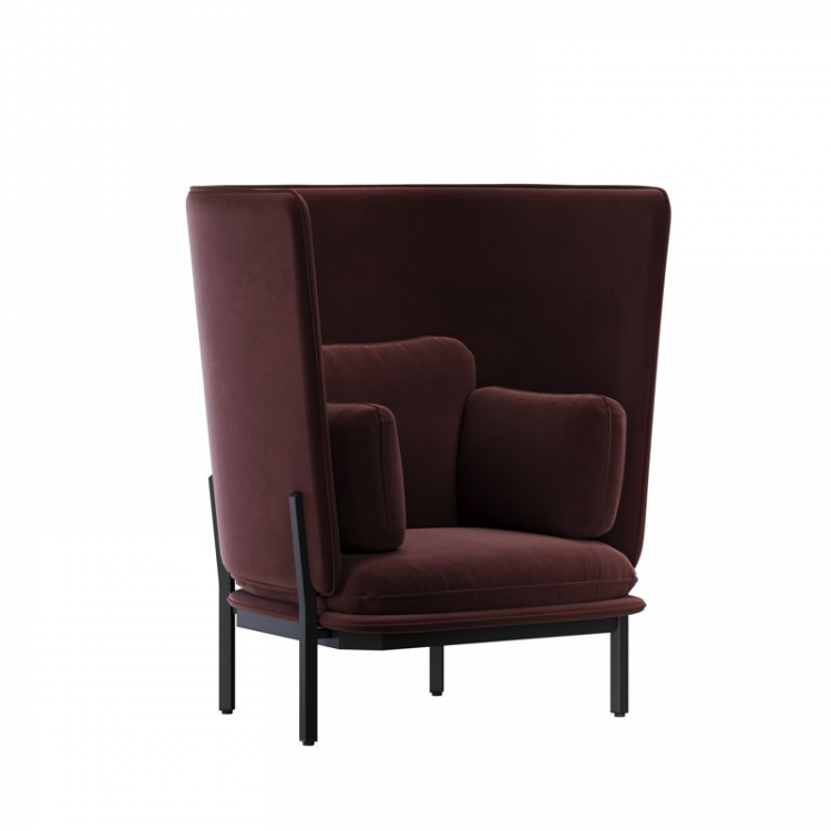 Stato Диван одноместный с высокой спинкой STA-01 Velutto 29/Металл Черный 1070*900*1200