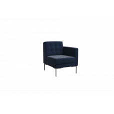 Forest Секция с подлокотником одноместная FR-SP-01 (L) Kardif 028/Металл Серый 690*800*840