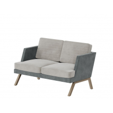 Aldo Диван двухместный ALD-02L Storm 022/Storm 017/Металл Капучино 1430*875*890