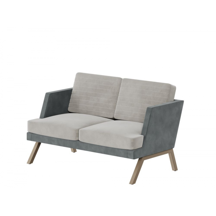 Aldo Диван двухместный ALD-02L Storm 022/Storm 017/Металл Капучино 1430*875*890