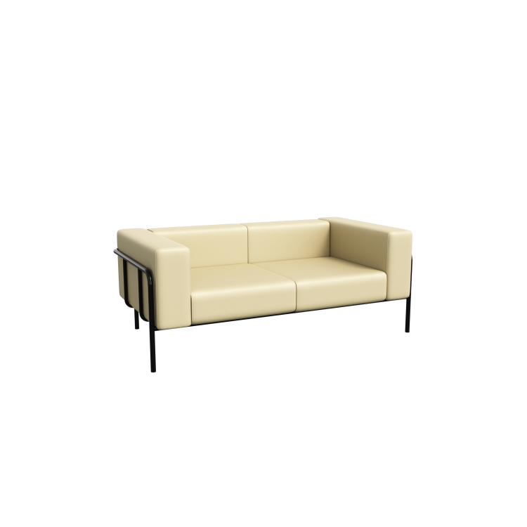 Flex Диван двухместный FLX-2 Art-vision 124/Металл Черный 1750*915*690