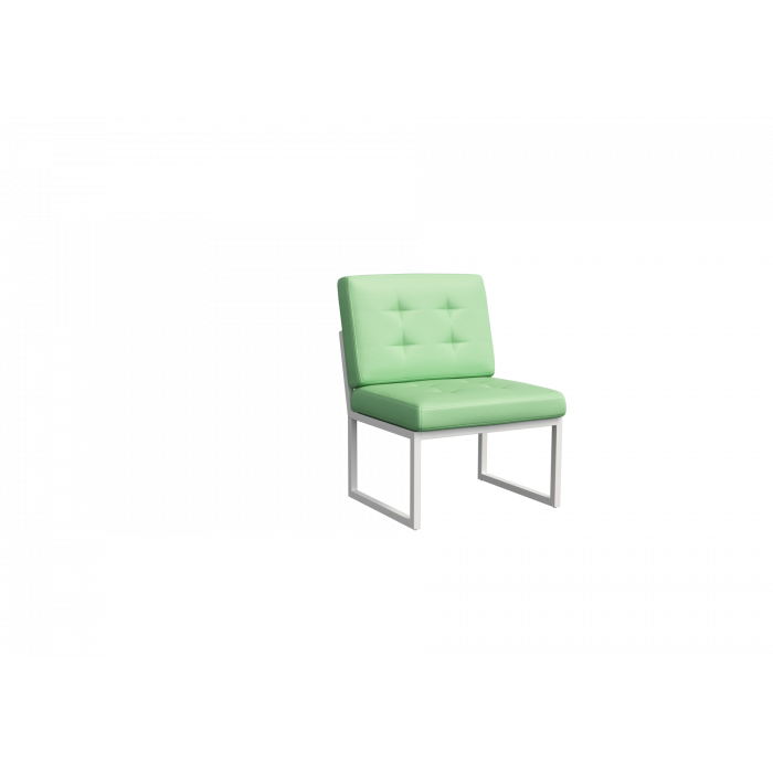 Некст Диван одноместный NLT.D-1 Kanzas 20/Металл Белый 650*663*885