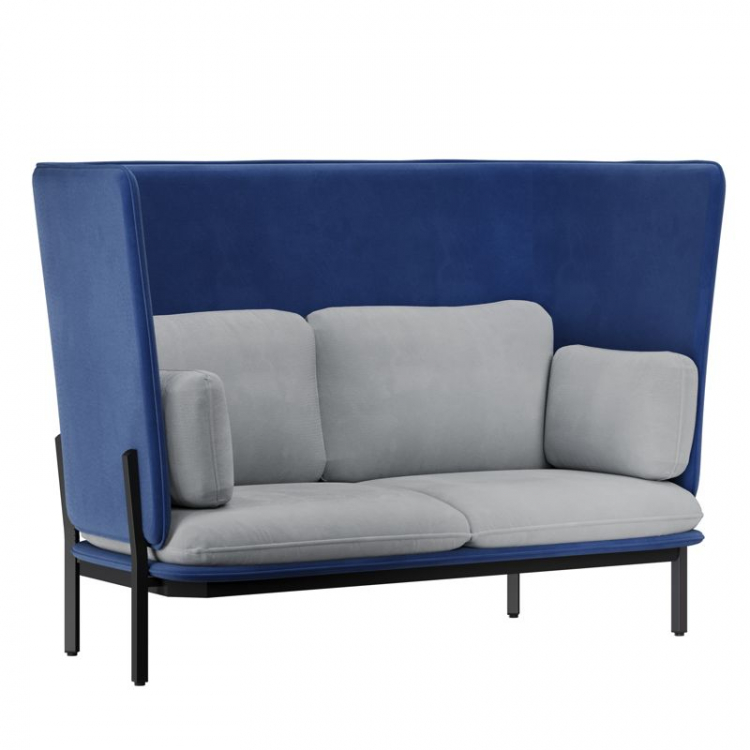 Stato Диван двухместный с высокой спинкой STA-02 Like 785/Like 992/Металл Черный 1820*900*1200