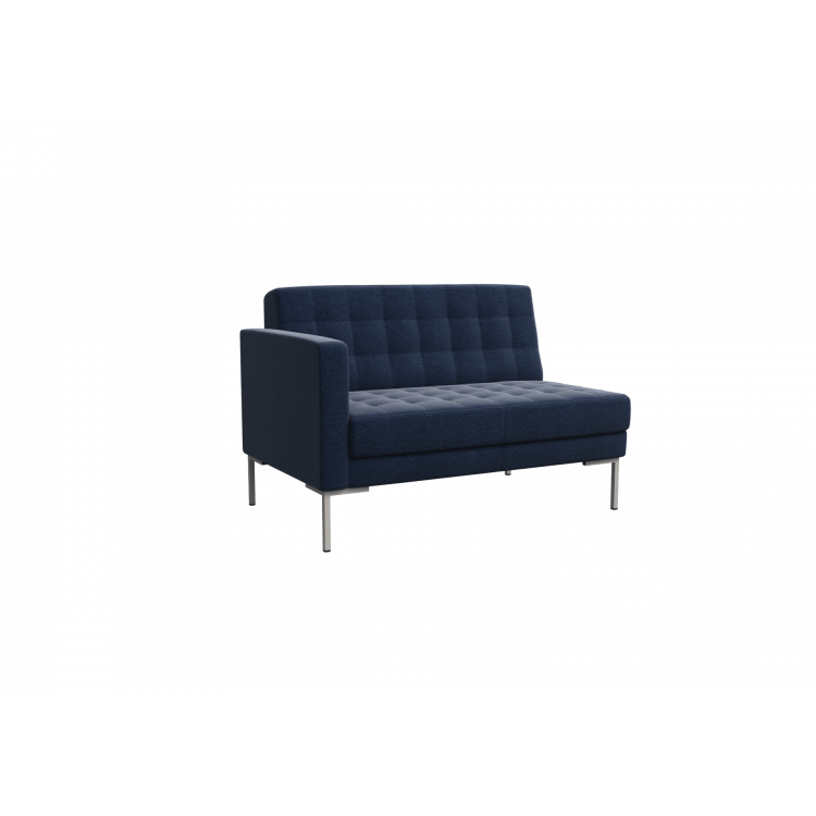 Forest Секция с подлокотником двухместная FR-SP-02 (R) Kardif 028/Металл Серый 1270*800*840