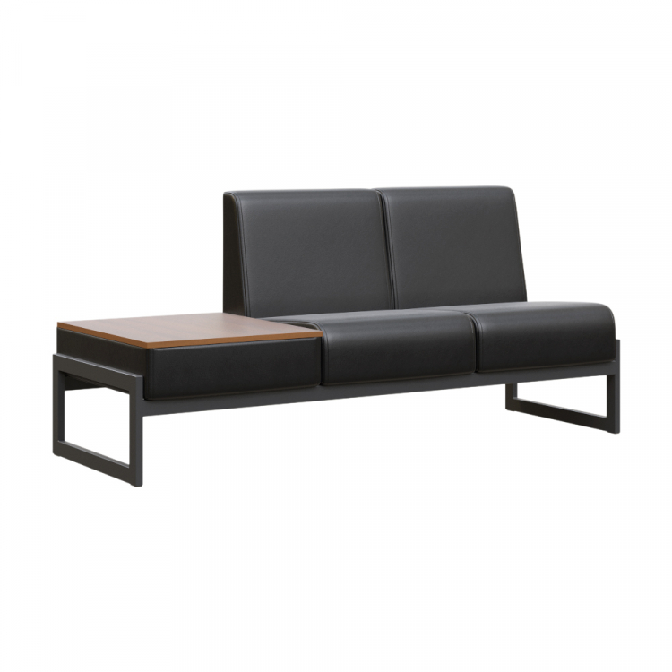 Module Диван двухмест. столик унив. MD.D2-ST2 Oregon 16/Орех Гварнери/Металл Черный 1855*700*800