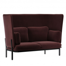 Stato Диван двухместный с высокой спинкой STA-02 Velutto 29/Металл Черный 1820*900*1200